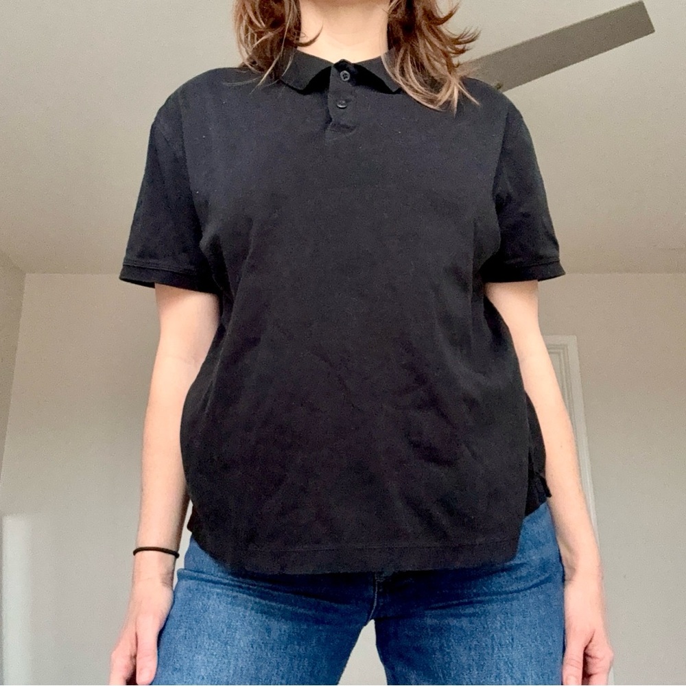 Banana Republic black short-sleeve polo